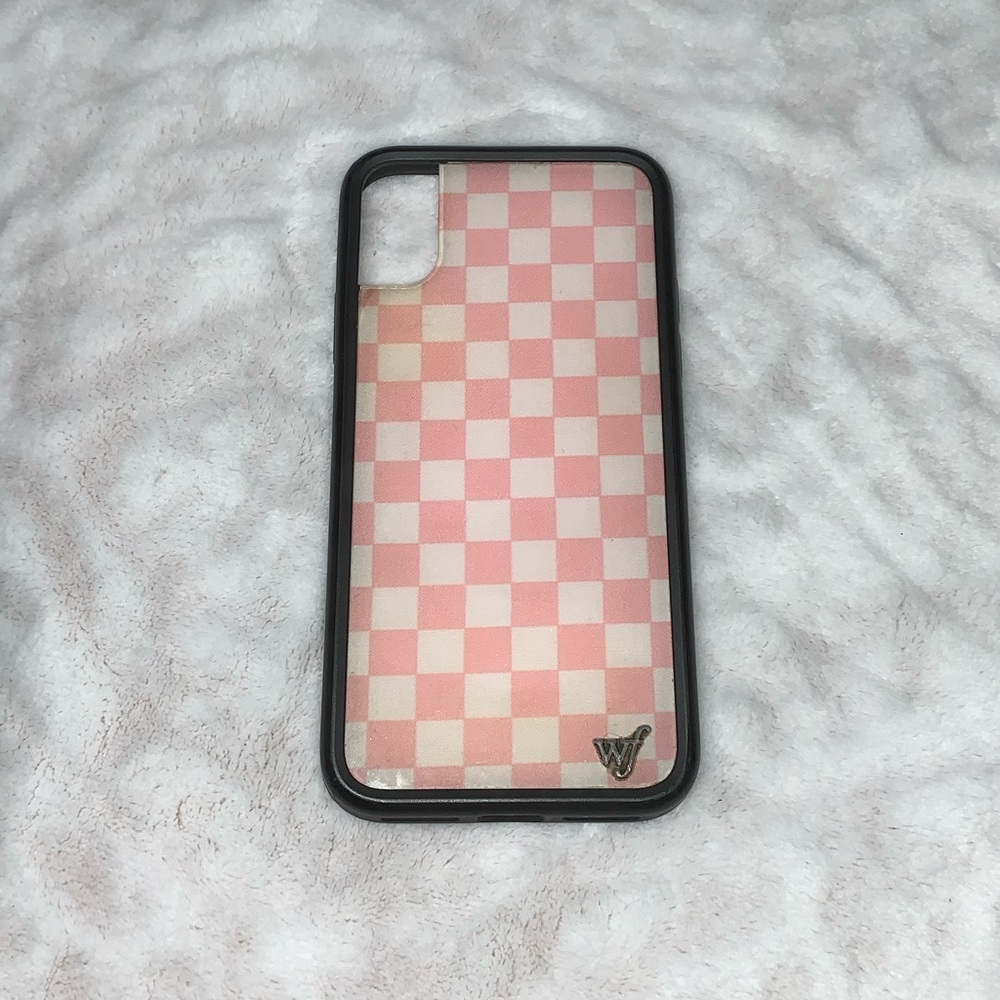Wildflower Pink Checkers iPhone X & XS Case